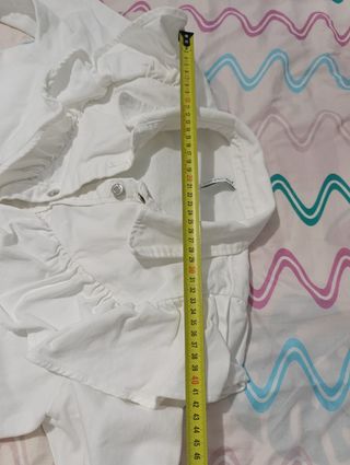 Vestido Zara denim blanco con volantes Talla XL