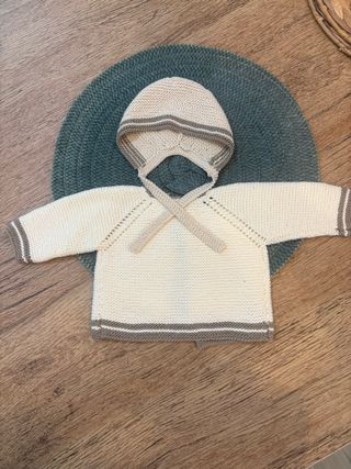 Conjunto Jersey y capota Bebé Hecho a Mano NUEVO