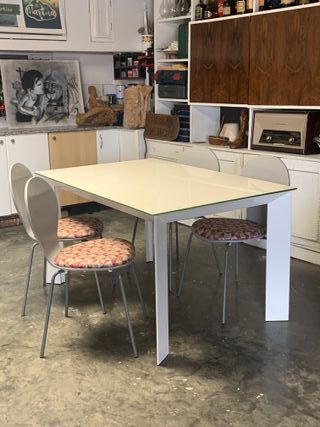Mesa Comedor Cristal Templado + 4 Sillas