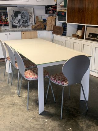Mesa Comedor Cristal Templado + 4 Sillas