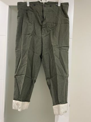 Pantalón de traje corto rayas hombre