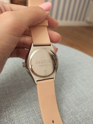 Reloj de Pulsera Rosa y Plateado