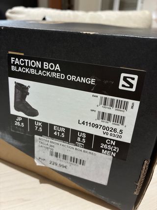 Botas Snow Salomon Faction Boa T.41.5 EU