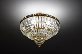 Lámpara de techo plafón cristal y metal