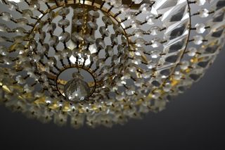 Lámpara de techo plafón cristal y metal