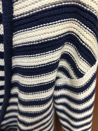 Chaqueta de punto a rayas para mujer