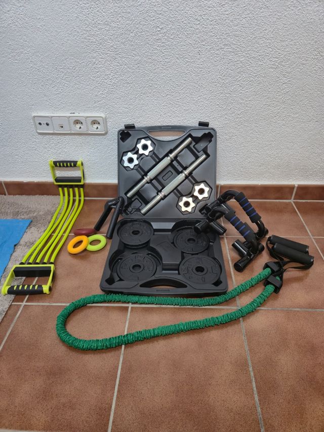 Pack completo de accesorios de gimnasio