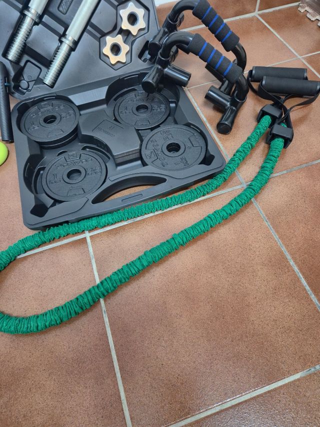Pack completo de accesorios de gimnasio