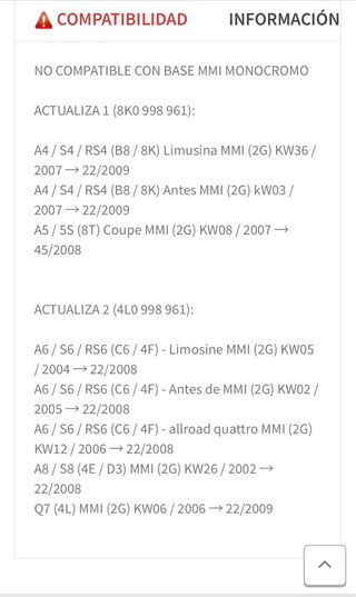 Software MMI 2G Audi