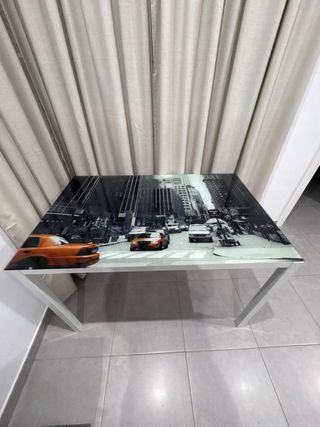 Mesa de cristal 70x110x75