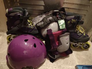 Patines Decathlon 38-39 con casco y protectores