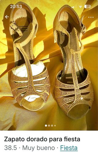 Zapato fiesta dorado talla 38.5
