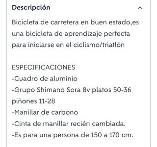 Bicicleta de carretera Specialized