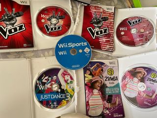 Lote 4 Juegos Wii: La Voz, Zumba Kids, Just Dance