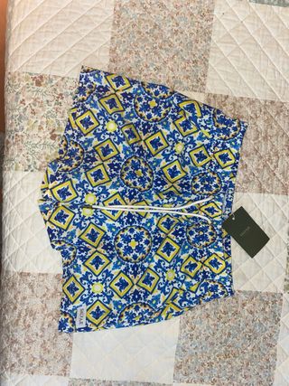 Costume da bagno blu stampato SALVAJE