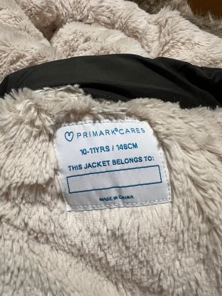 Cazadora niña Primark verde militar,talla 10-11