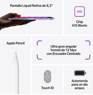 iPad Mini 6 5G Wi-Fi + Celular Blanco