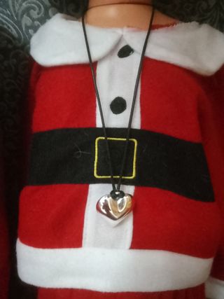 Collar Corazón Plata y Negro