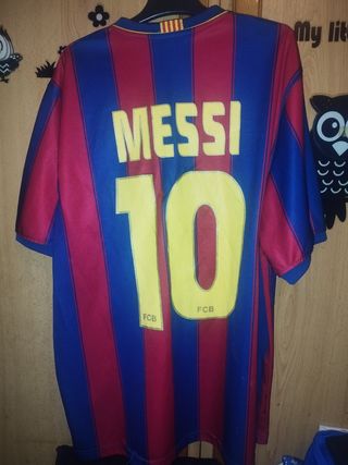 Camiseta de Messi FCB, Talla L.