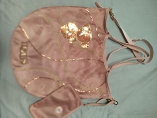 Bolso Tous Rosa y Dorado con Lentejuelas