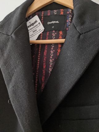 Abrigo Desigual T.38 Negro