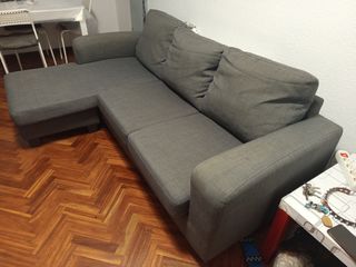 Sofá 3 plazas Ikea gris tela