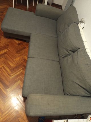 Sofá 3 plazas Ikea gris tela