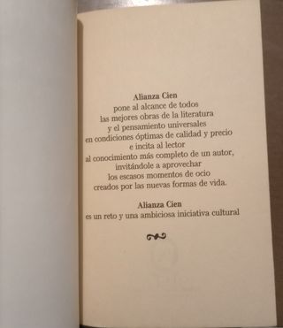 4 volúmenes de la Colección "Alianza Cien"