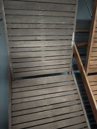 Tumbonas de madera con ruedas