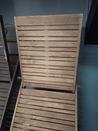Tumbonas de madera con ruedas