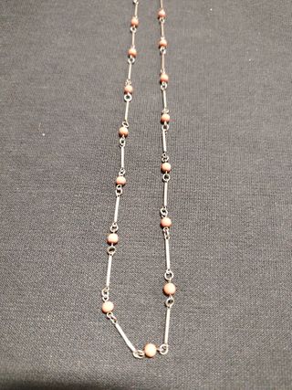 Collar Plata y Coral Rojo