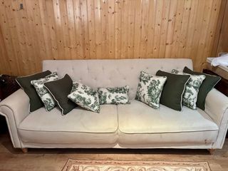 Divano letto capitoné beige Maison du Monde