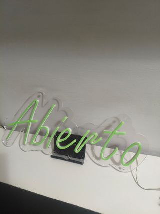 Cartel Neón LED Abierto para Negocio