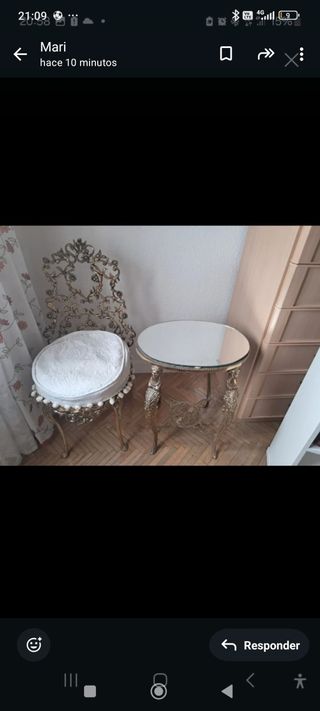 Conjunto Mesa y Silla Vintage