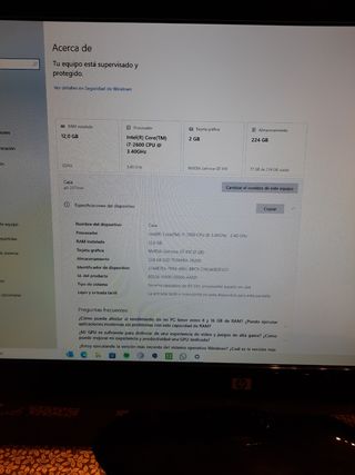 PC HP i7 2600 3.40GHz + Pantalla HPx23