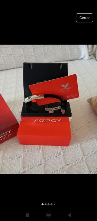 Pulsera Viceroy Hombre Negra y plata