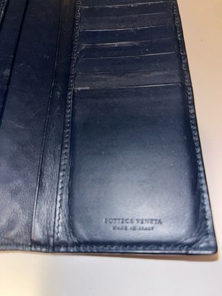 Cartera Bottega Veneta Azul Plegable