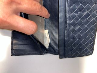 Cartera Bottega Veneta Azul Plegable