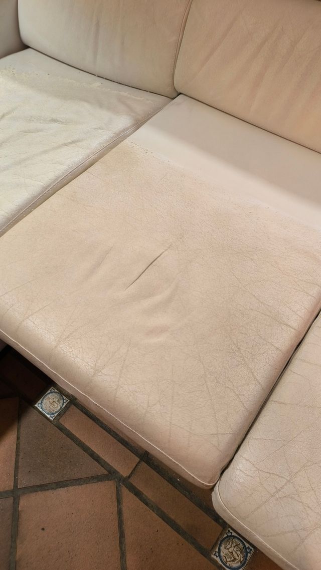 Sofá Cheslong con arcón extensible - Beige y Blanc