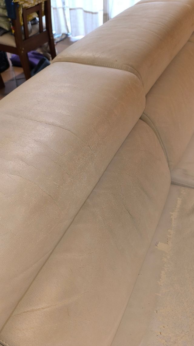 Sofá Cheslong con arcón extensible - Beige y Blanc