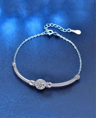 Braccialetto Argento 925 Moissanite 1 Carato