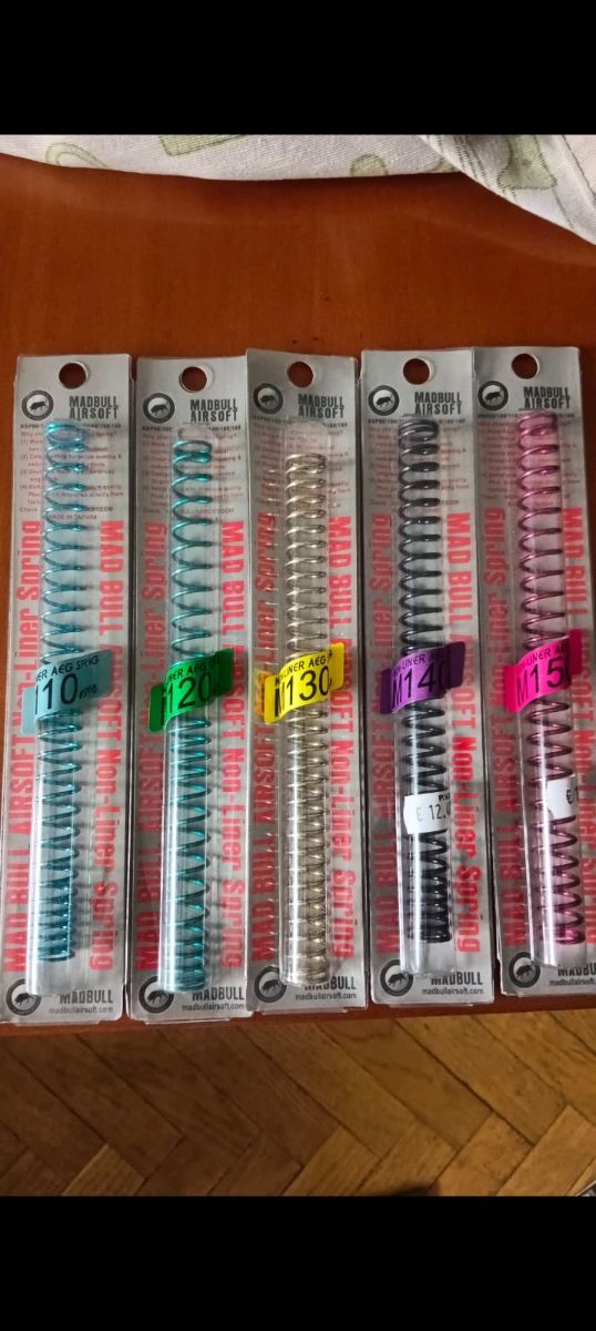 Lote de Muelles Madbull Airsoft Liner Spring