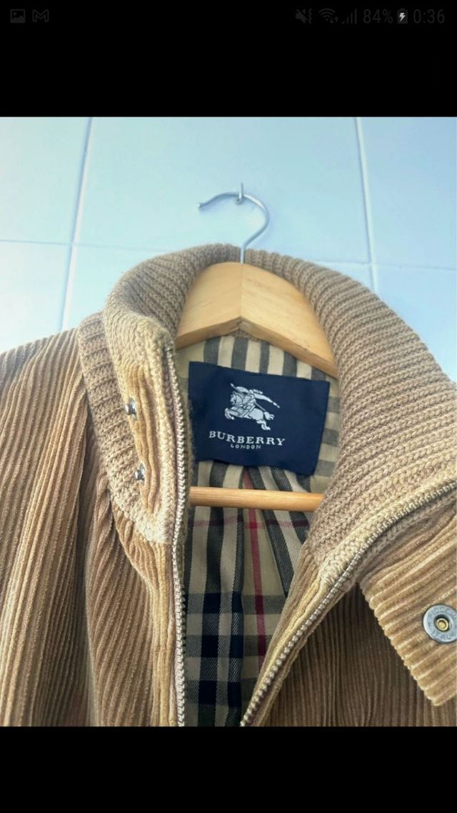 Chaqueta Burberry Marrón Pana