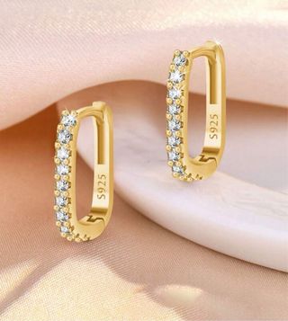 Orecchini Argento 925 Dorati Zirconi