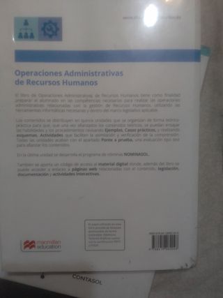 Libro de texto en formato físico de Operaciones...