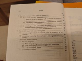 Índices Derechos reales y derecho hipotecario