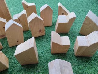 Casitas de madera para juego simbólico