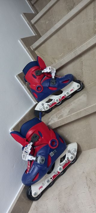 Patines Oxelo Ajustables Rojo/Azul Talla 30-32