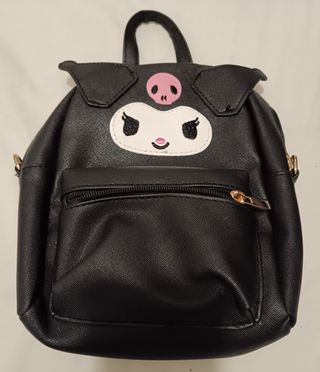 Mini Mochila Kuromi y Cinnamoroll Negra