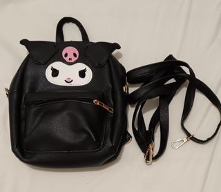 Mini Mochila Kuromi y Cinnamoroll Negra